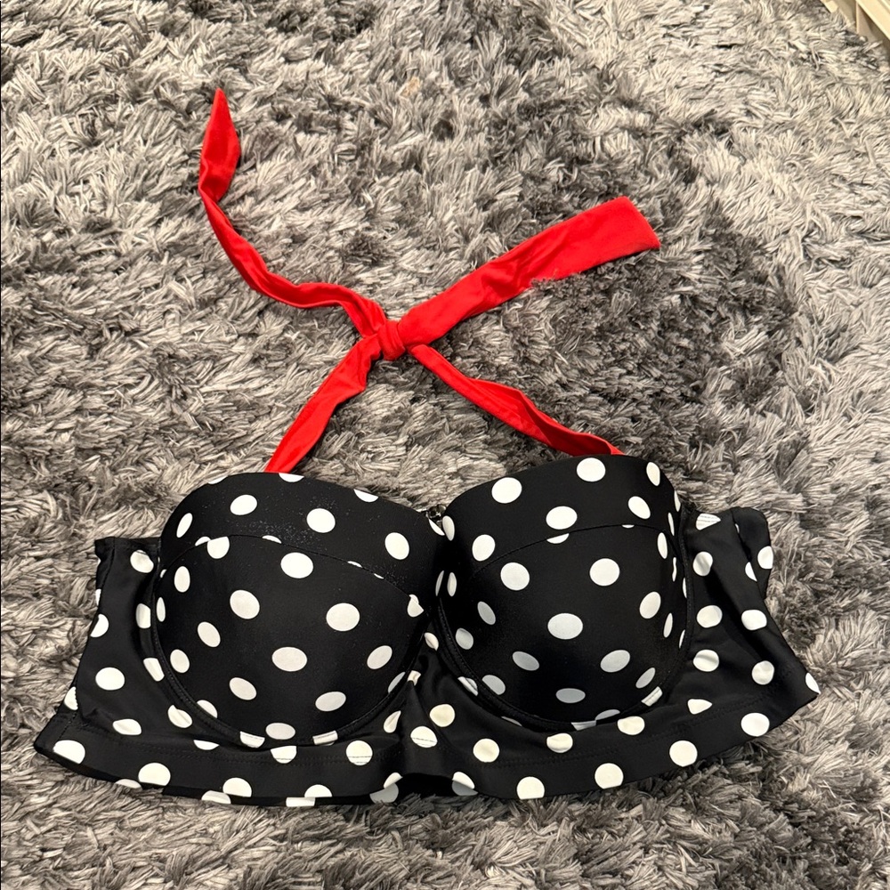 Polka Dot Halter Bikini Top